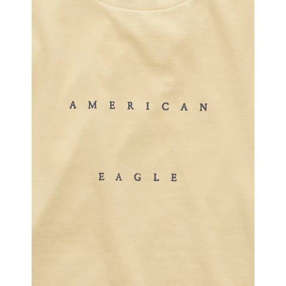 American Eagle AE Mens Citron/Cream Logo Graphic T-Shirt/Tee | NEW/NWT!! - Picture 9 of 13